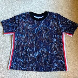 TAIL tennis snake print blue top - Size Large